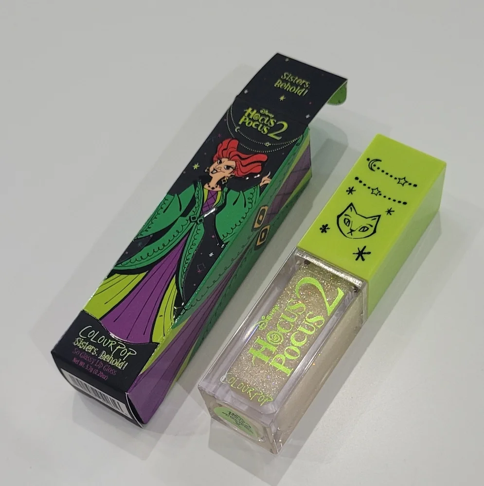 ColourPop Hocus Pocus 2 Glitter Lip Gloss Sisters Behold Shine Makeup